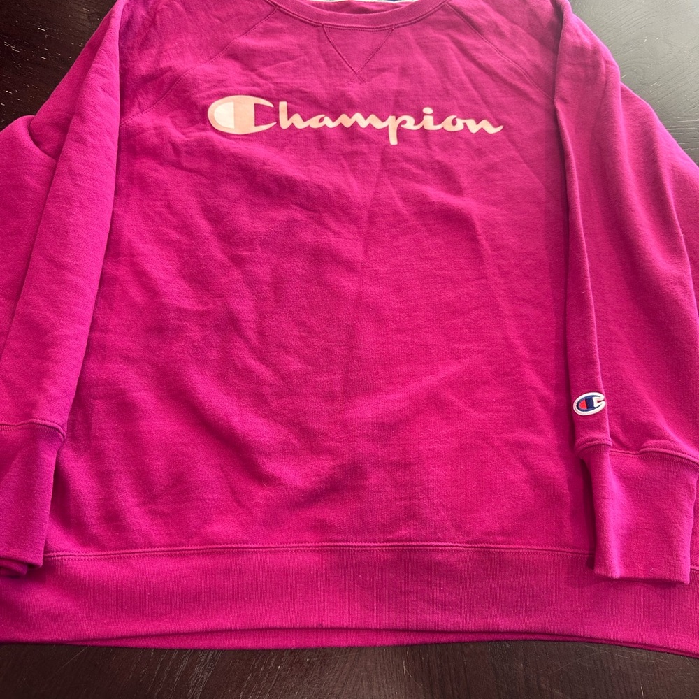 Ladies Champion Fuchsia Crewneck‎ Sweatshirt 2XL